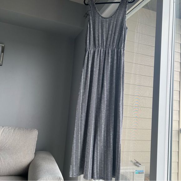 Caution to the wind flowy jumpsuit, small, striped, black and white , NWT - Picture 2 of 11